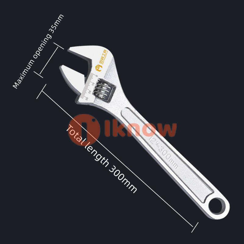 I know adjustable wrench 6 inch 8 inch 10 inch 12 inch live mouth plate large opening pipe wrench