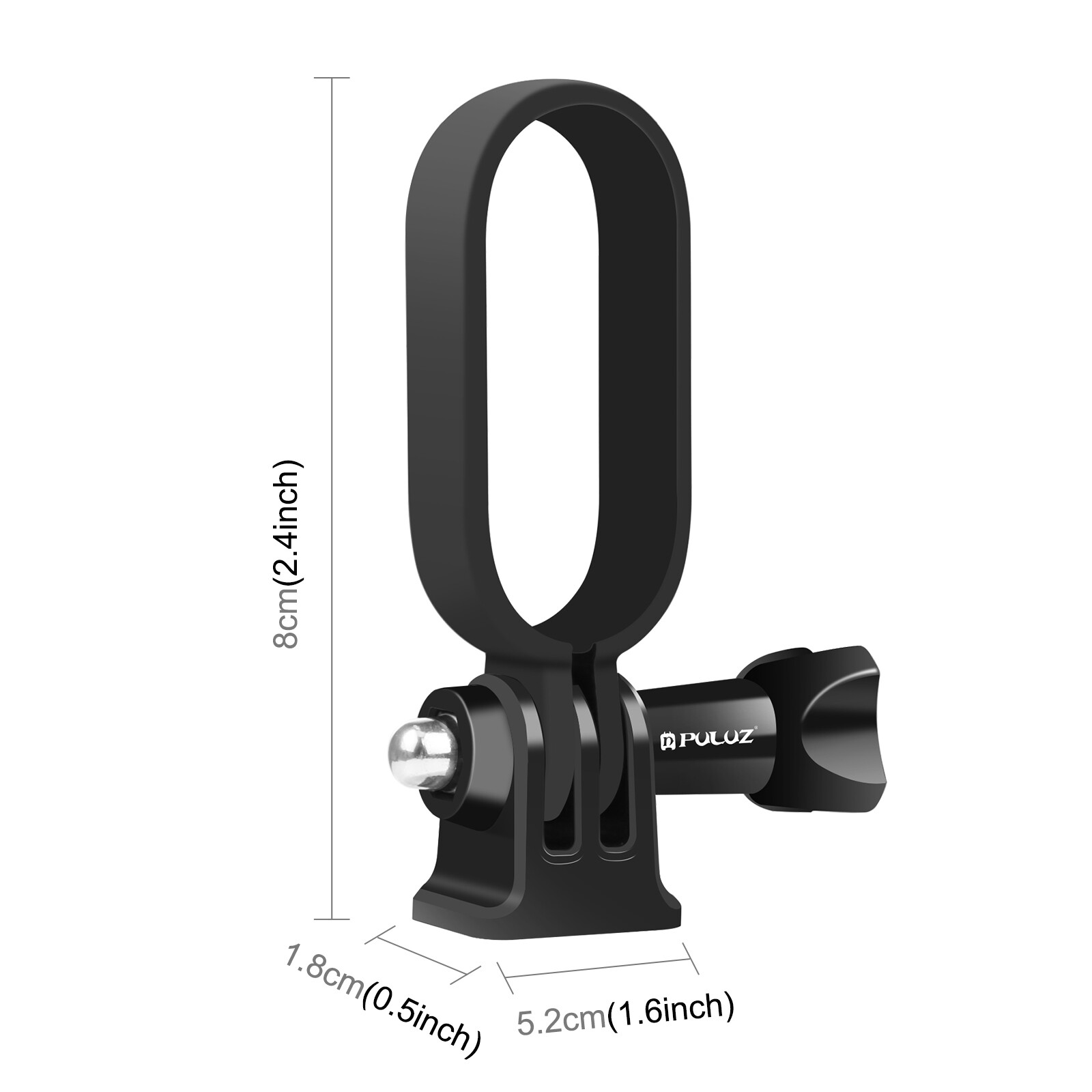 PULUZ bảo vệ bằng nhựa khung gắn lồng với bộ chuyển đổi chân đế ba chân cho Insta360 Go 2 (màu đen)