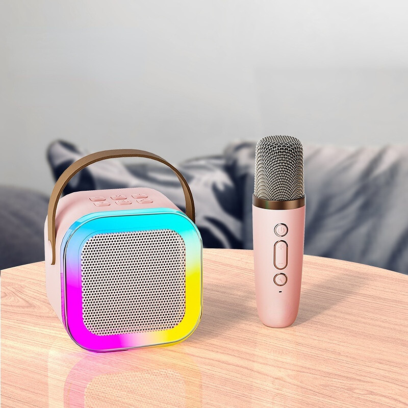 New K12 Bluetooth Speaker Bluetooth Speaker Blutooth Speaker Megaphone Dual Microphone Portable Karaoke Speaker USB TF AUX Portable Bluetooth Speaker