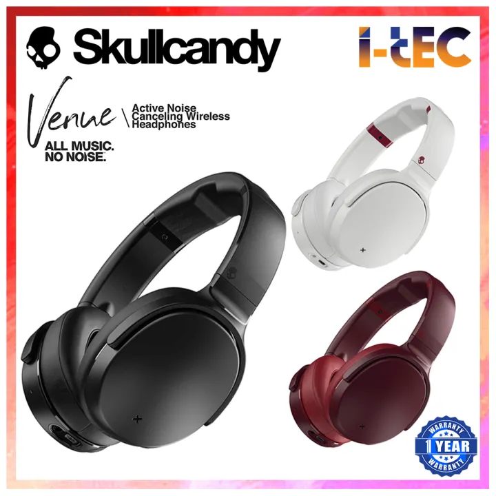 skullcandy venue active noise canceling wireless bt headphone