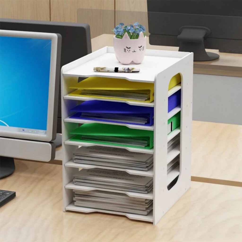 A4 PAPER TRAY/ 5/7 TIERS DOCUMENT RACK/ DESKTOP PAPER ORGANIZER/ OFFICE ...