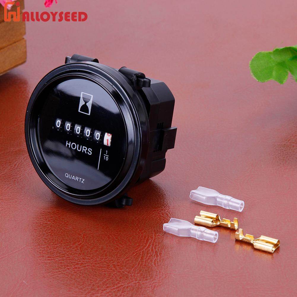 12v 24v 36v Hour Meter for Marine Boat Engine 2" Round Waterproof Gauge