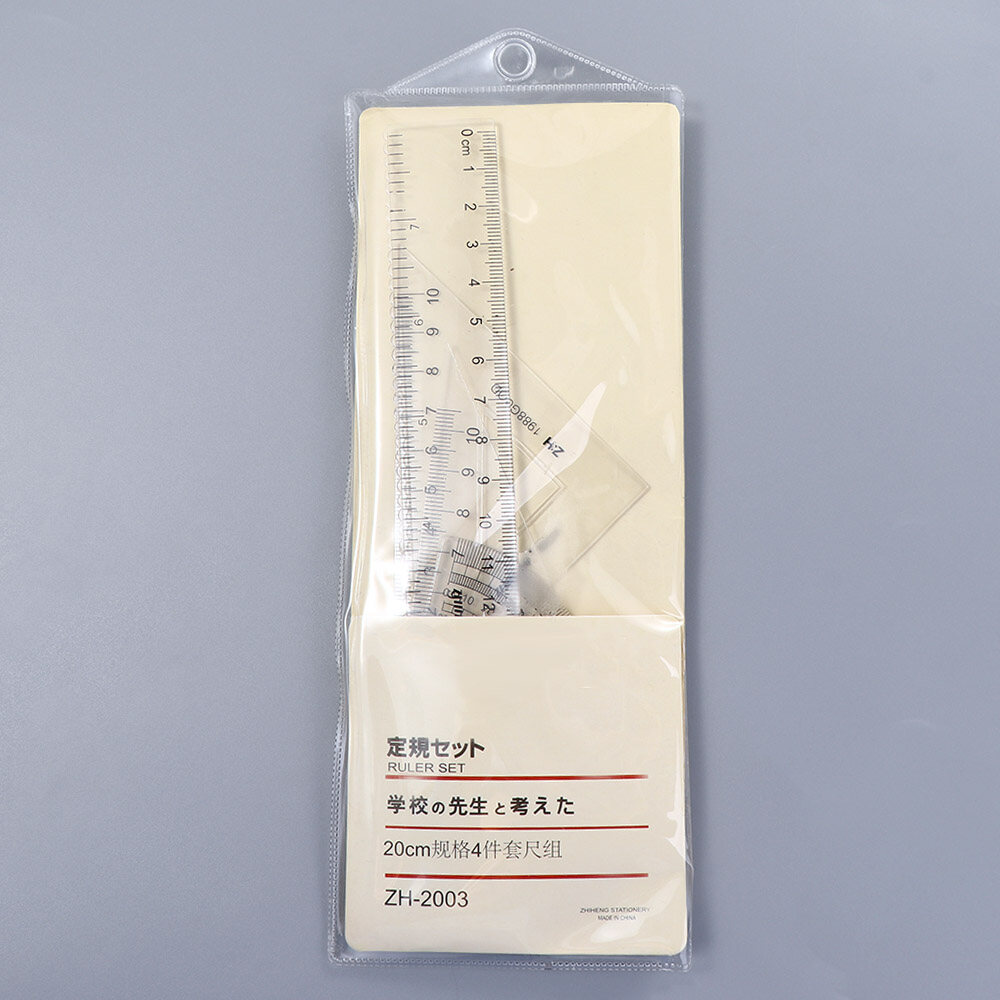 MMLUCK School Supplies Student 15cm 18cm 20cm Simple Style Learning Triangle Ruler Drawing Ruler Plastic Ruler Ruler Straightedge