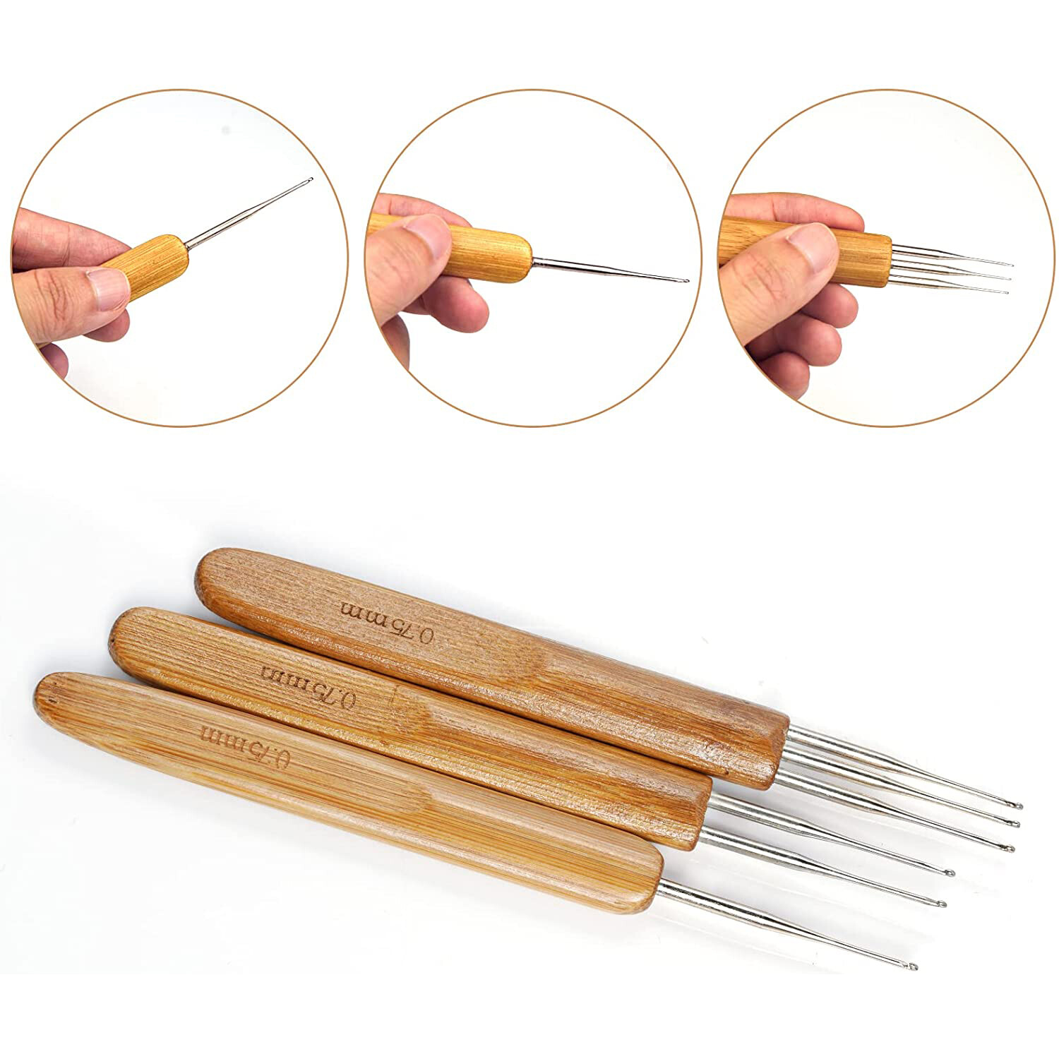 6 Locking Craft Including Weaving Braid Hair Tool Set Hook Dreadlock Crochet