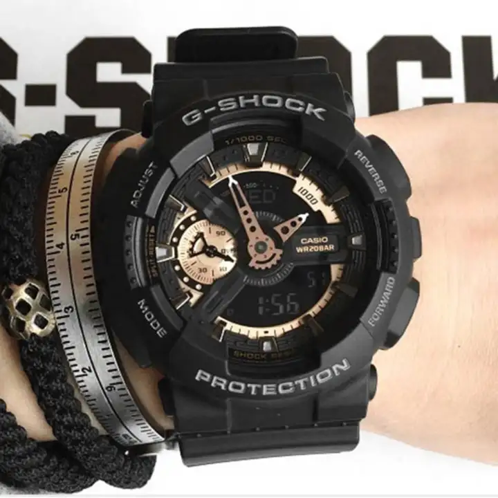 g shock ga 110 black rose gold