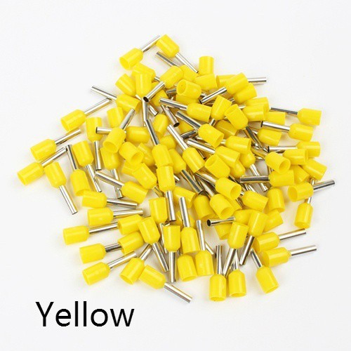 100 Cái/gói E0508 E7508 E1008 E1508 E2508 E4009 E6012 Cách Nhiệt Đai Khối Thiết Bị Đầu Cuối Kết Thúc Dây Dây Kết Nối, Thiết Bị Đầu Cuối Uốn Điện