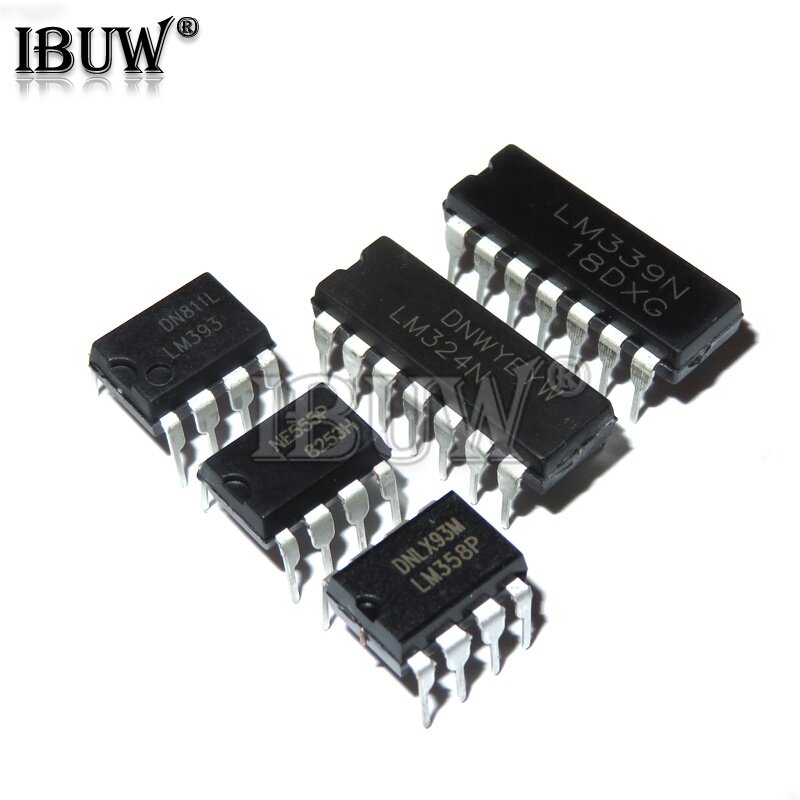 20PCS UA741 LM324 LM393 LM339 NE555 LM358 DIP LM358N LM324N LM339N