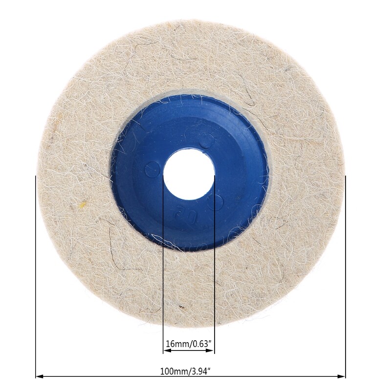 5 Cái 4 ''Vòng Đánh Bóng Bánh Xe Nỉ Len Đánh Bóng Pad Buffer Disc Công Cụ
