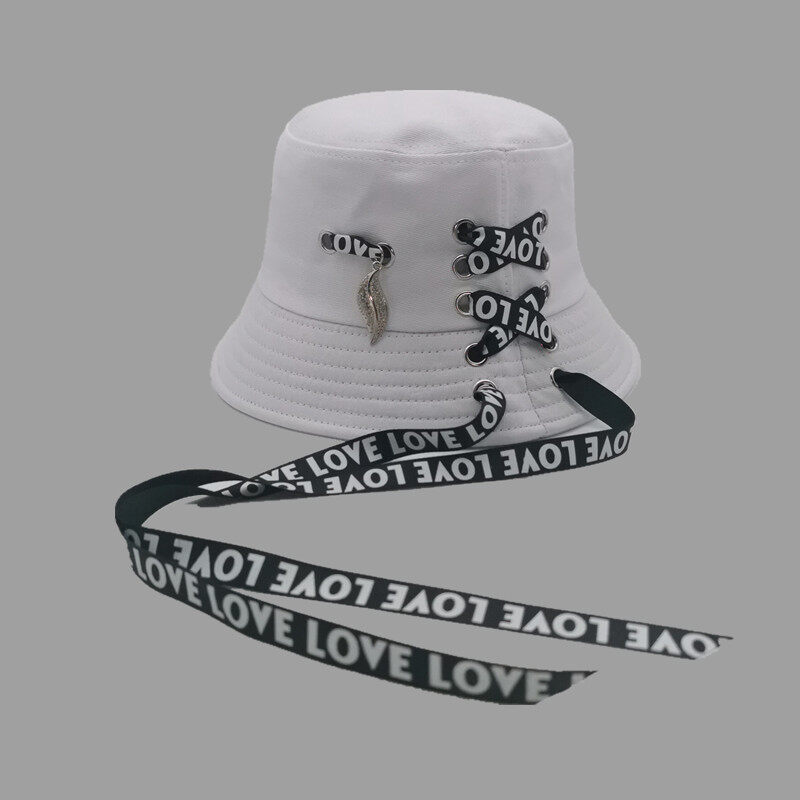 Hanlu Men's Bucket Hat Big Brim Hat Men's Sun Hat Ribbon Design