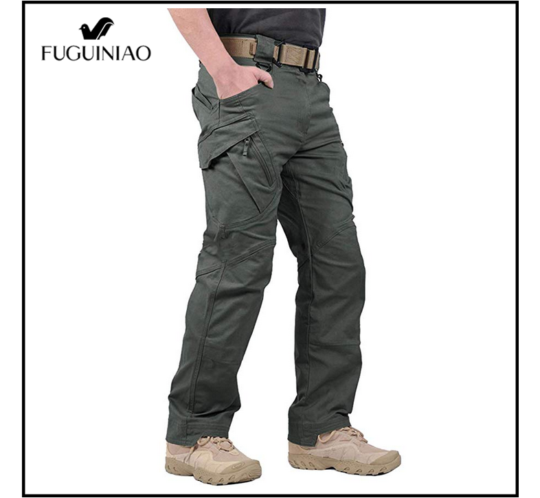 Fuguiniao IX9 Tactical Pants Mens Outdoor Work Military Tactical Lightweight Trousers Cargo Pants Men's Casual Cargo Pants