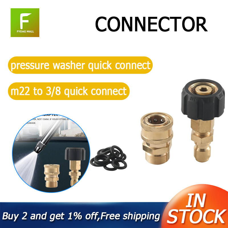 Pressure Pipe Adapter Connector Of 5000 Psi Connector Of The Upper For The Versatile Use Brass And Rubber Material Female G3 8 To Female M22 15mm