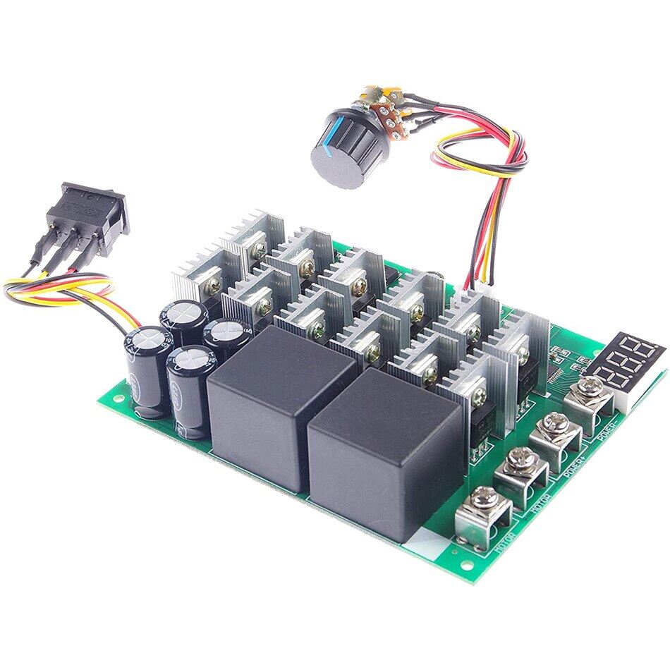 DC 10-55V 12V 24V 36V 48V 55V 100A Motor Speed Controller PWM HHO RC Reverse Control Switch With LED Display