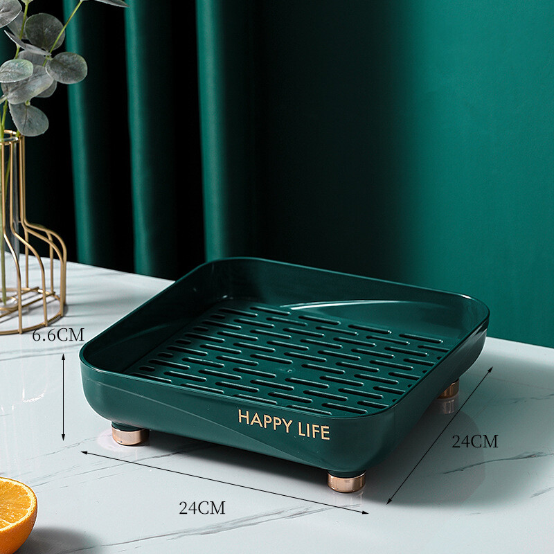 Household living room cup drain tray coffee table desktop cup fruit tray bowl chopsticks drain basket cosmetic water control tray