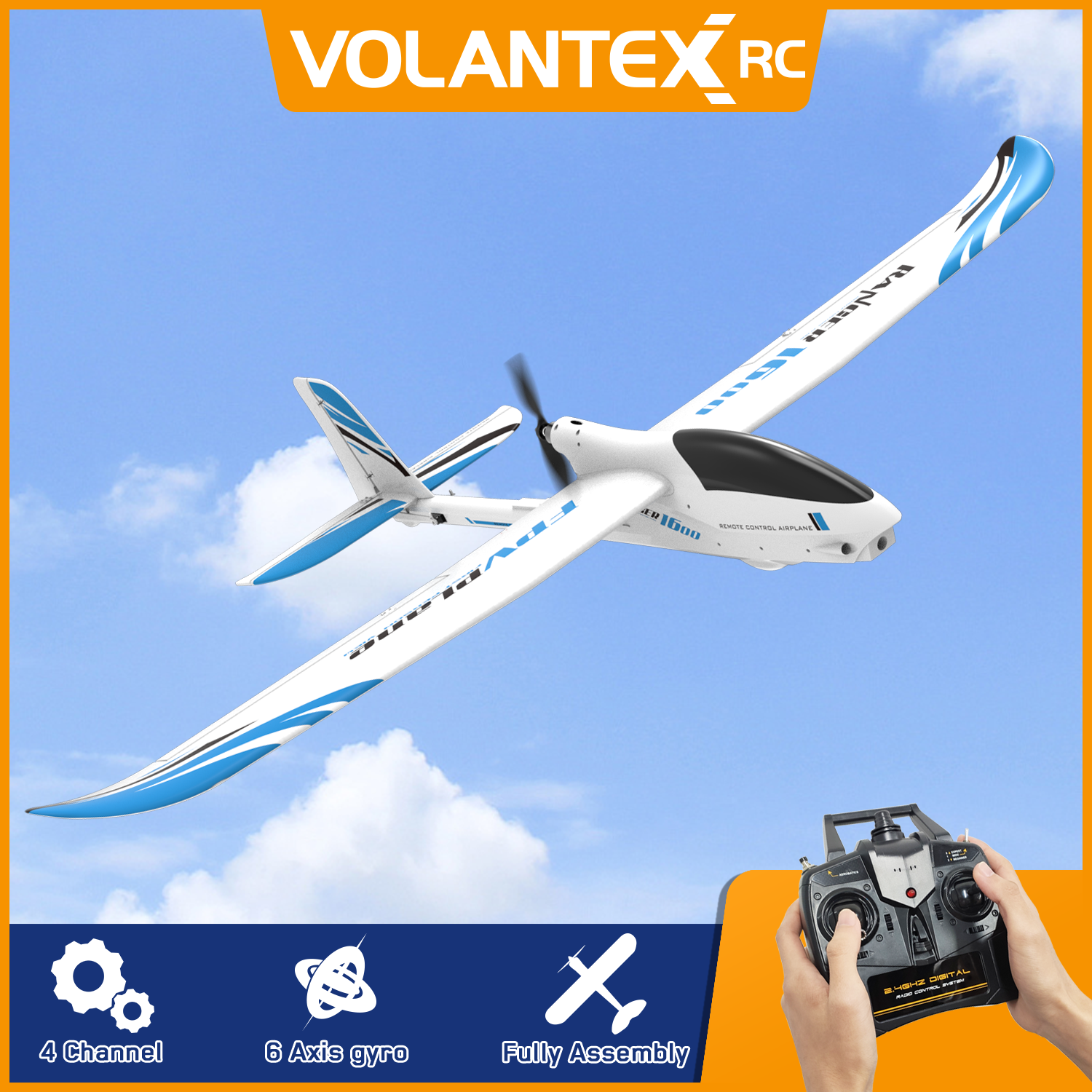 VOLANTEXRC RC plane Channel FPV Ranger 1600 Wingspan