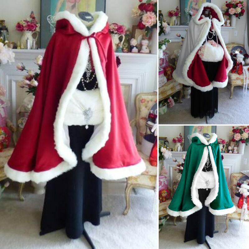 Moderntime Tiktok style  Autumn Winter Christmas Red Hooded Poncho Woolen Coats Batwing Long Cloak ponchos damas Cappa Cosplay Hooded Capes Ponchos