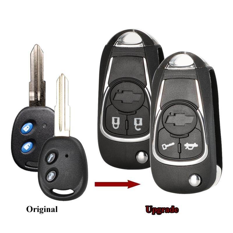 2 Button Modified Flid Key Shell For Chevrolet Aveo Lova Epica Sail Folding Remote Car Key Case Left/right Blade