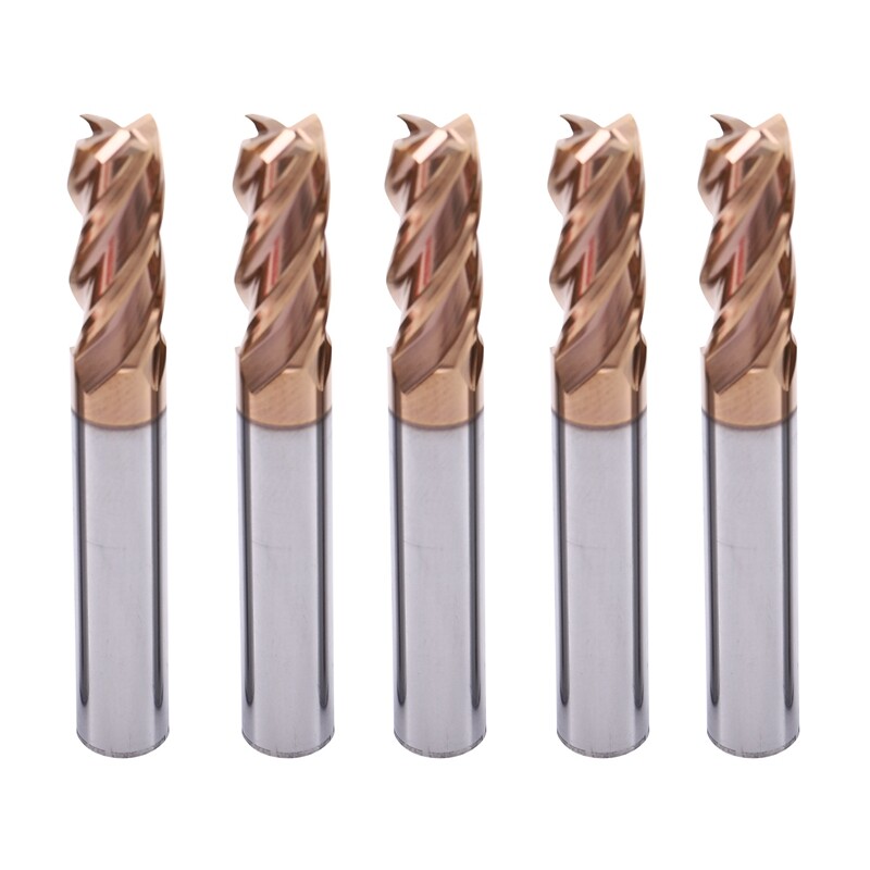 5PCS HRC55 8mm Solid Carbide Endmills Endmill D8X20XD8X60L 4 Flute