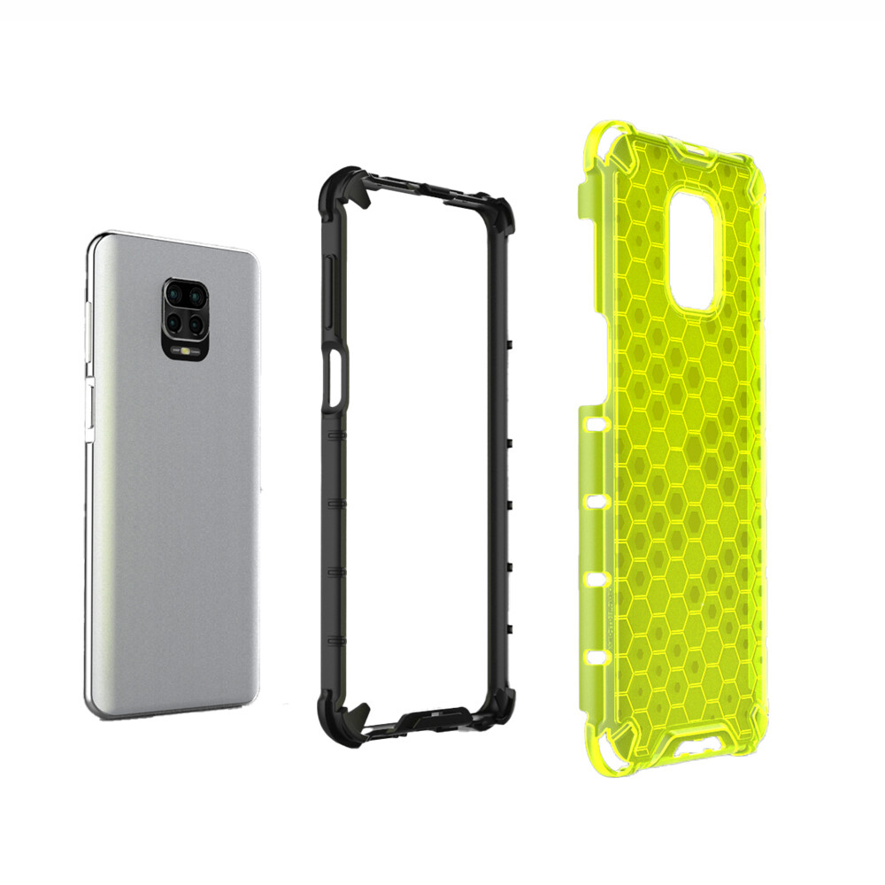 UFLAXE Honeycomb Ốp Cứng Chống Sốc cho Xiaomi Redmi Note 9 / Note 9 Pro / Redmi Note 9S Ốp Điện Thoại Trong Suốt Ốp Lưng Bảo Vệ Toàn Diện Bền Chặt Chống Vàng