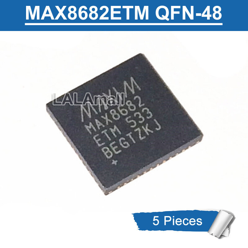 5pcs max8682 etm qfn48 max 8682 max8682etm max8682etm+t qfn-48 camera power ic chip new original