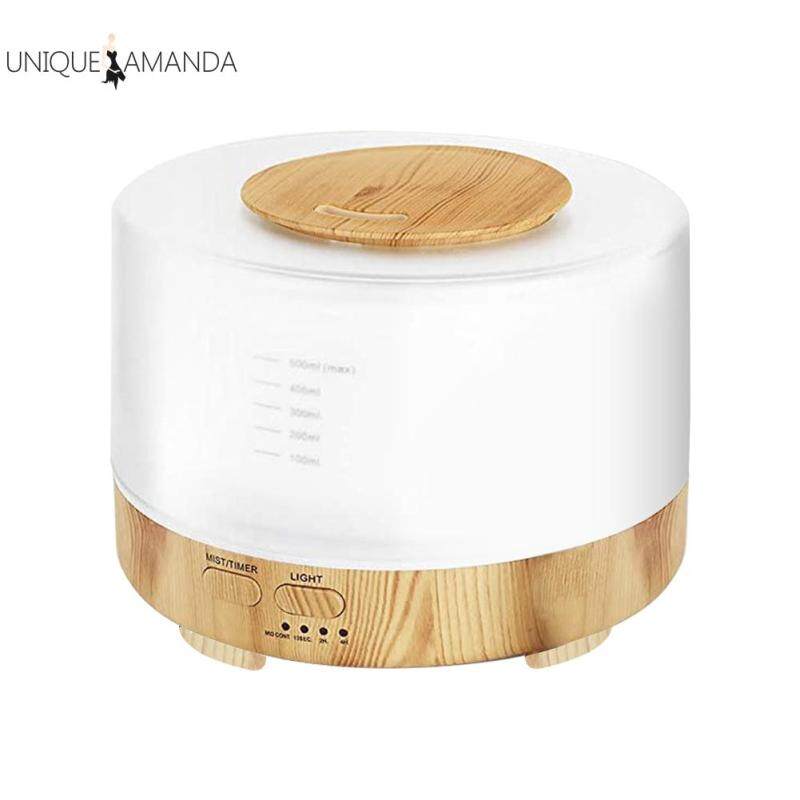 Air Humidifier Electric Wood Grain Oil Aromatherapy Aroma Diffuser with Colorful Night Light Singapore