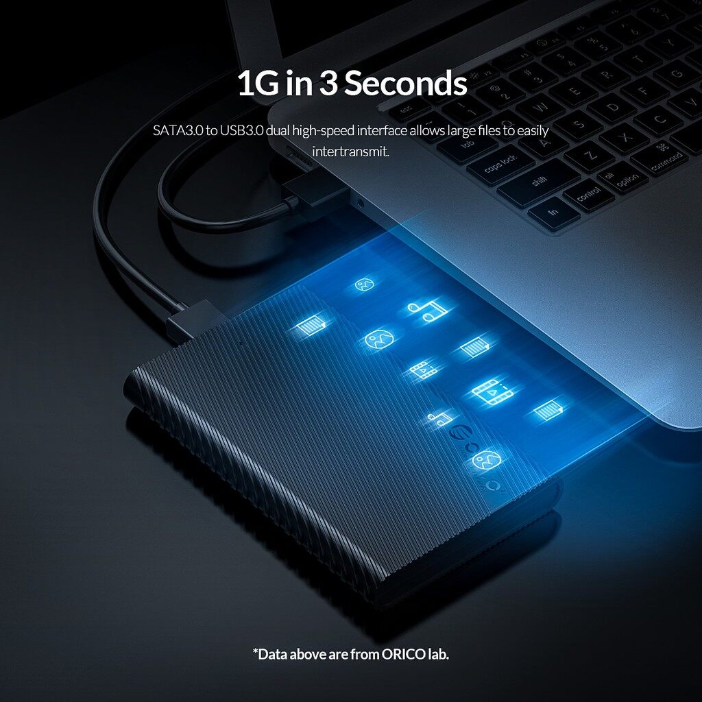 ORICO SATA Để USB 3.0 Adapter Bên Ngoài Trường Hợp Đĩa Cứng SSD HDD Bao Vây 5Gbps Công Cụ Miễn Phí (2521U3)
