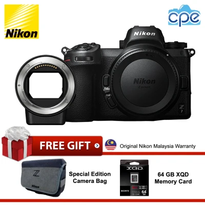 Nikon Z7 Mirrorless Digital Camera / 24-70mm Lens Kit + FTZ Adapter + Bag + 64GB XQD Card