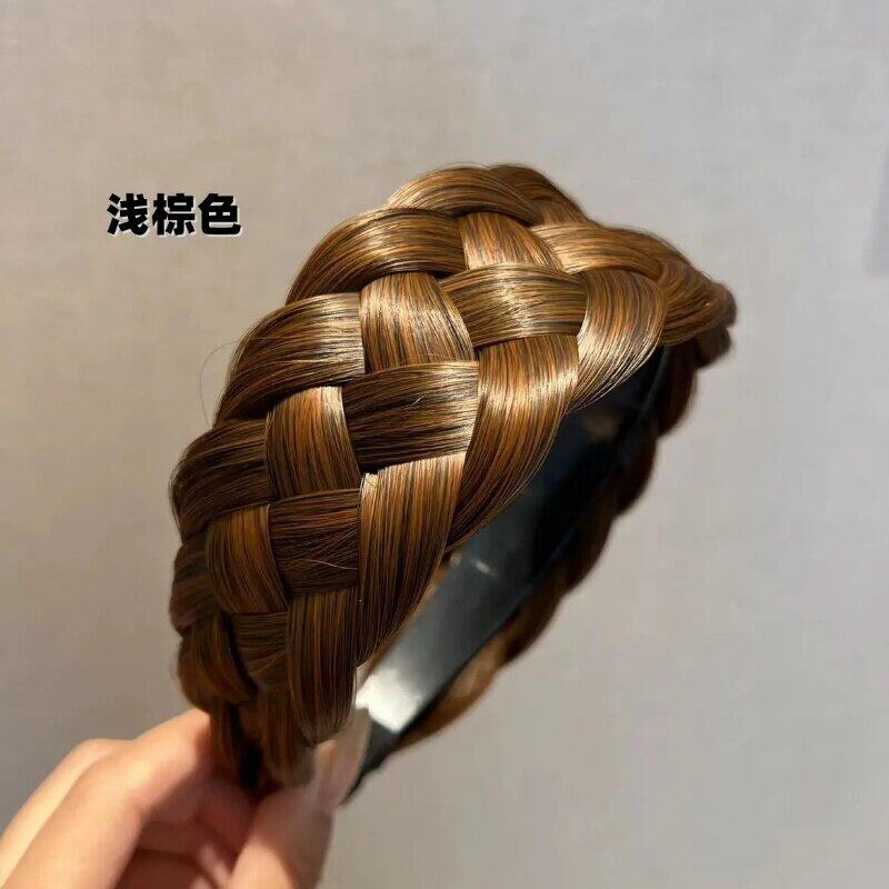 Tóc Giả Rộng Vành Mới Băng Đô Tết Tóc Giả Bện Xương Cá Băng Đô Bện Rộng Băng Đô Bện Rộng Dày Tóc Giả