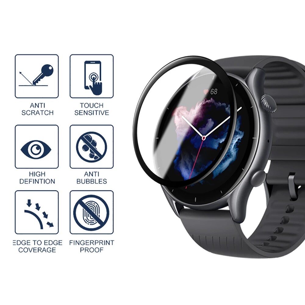 3D PMMA Screen Protector Full Coverage for Huami amazfit watch GTR 3 /GTR3 PRO