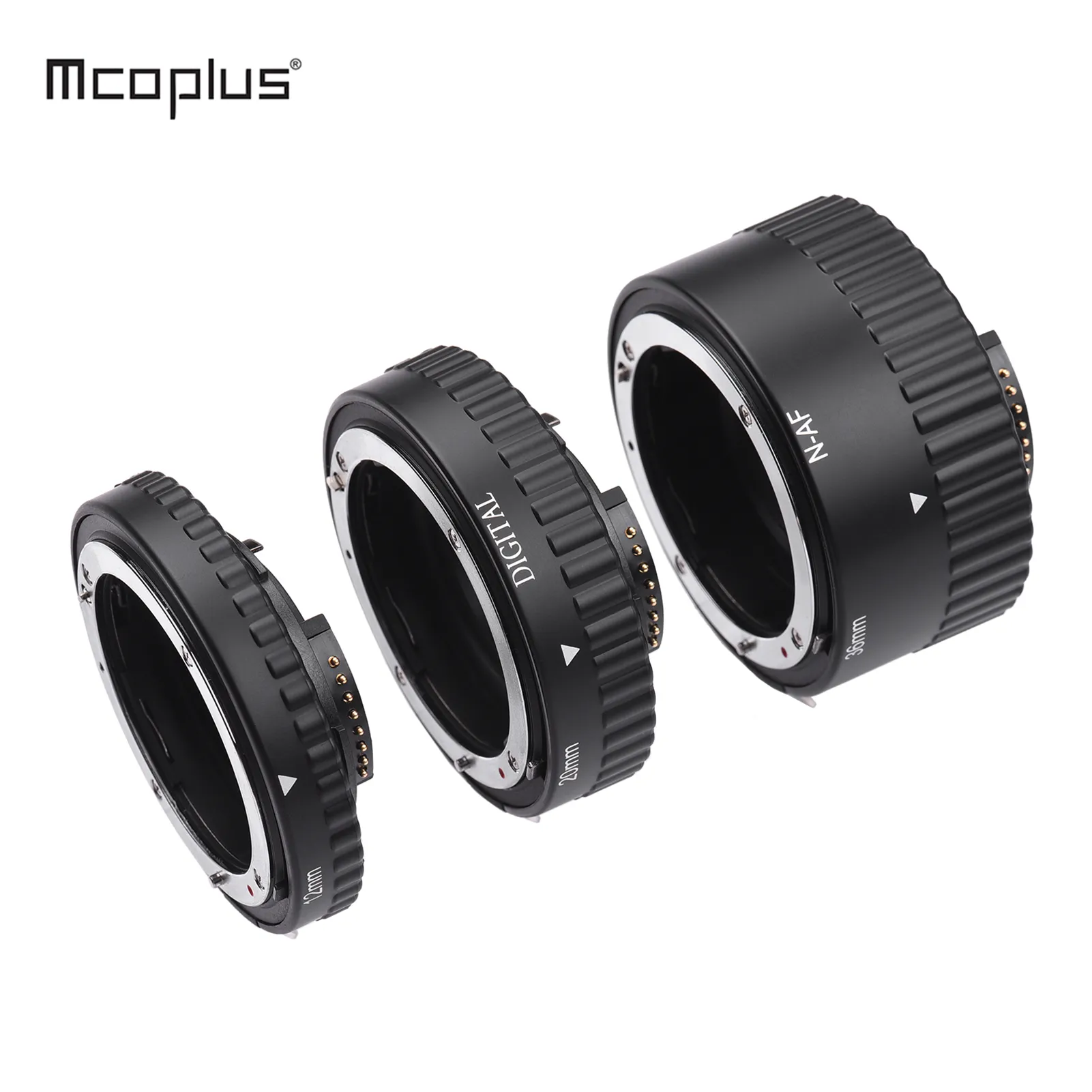 Mcoplus Macro Extension Tube ชุด3ชิ้น12Mm 20มม.36มม.Auto Focus แหวนยางอะไหล่สำหรับ Nikon F-Mount AF เลนส์สำหรับ Nikon D3300/D3400/D3500/D500/D5300/D5500/D5600/D610/d700/D7000/D7100/D7200/D750/D800/D3X/D4/D4S กล้อง DSLR
