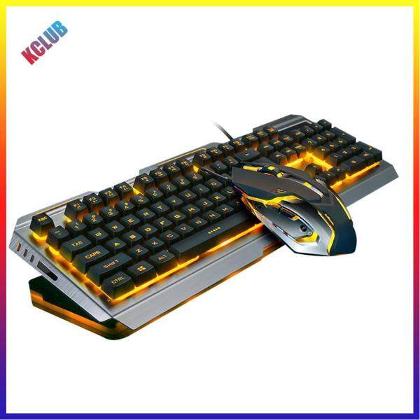 V1 USB Wired Ergonomic Backlit Mechanical Feel Gaming Keyboard Mouse Set Singapore