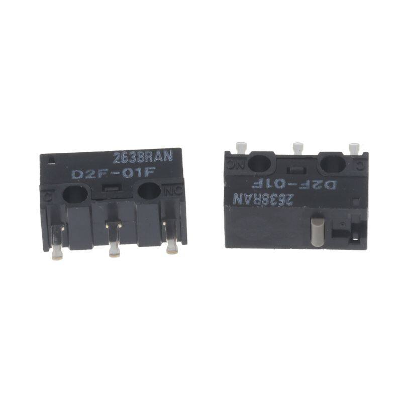 2Pcs Original OMRON Mouse Micro Switch D2F-01F Gray Dot Gold Alloy Contacts