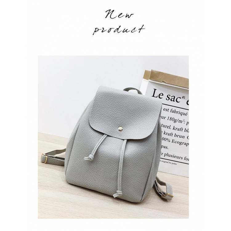 Lady Lava🌸Soft leather textured backpack women's Korean casual small backpack Versatile student bag 2019 new street trend🌸