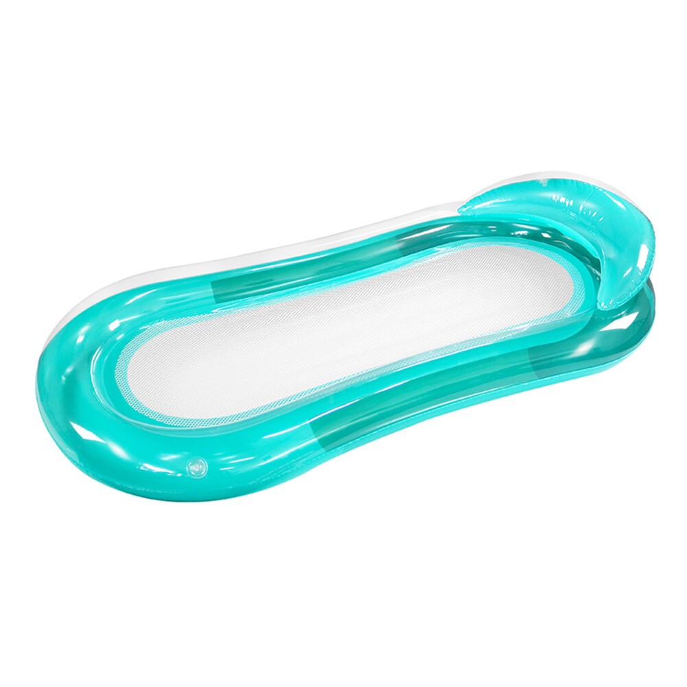 PVC Inflatable Hammock Bed Foldable Water Floating Bed Leak Proof Nozzle Durable Waterproof Wear Resistant Swimming Pool Accessories