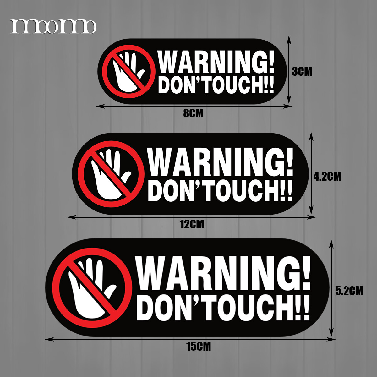 JDM sáng tạo tiếng Anh cảnh báo không chạm nhắc nhở phản chiếu Sticker cửa sổ xe máy xe tay ga dấu hiệu không thấm nước trang trí Sticker xe máy phụ kiện