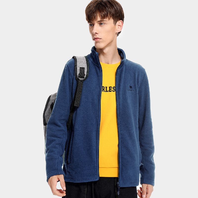 CAMEL men new fleece Slim warm collar coat