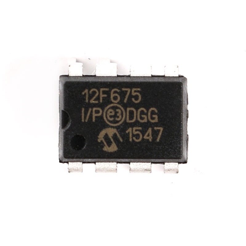 5PCS New Original PIC12F675-I/P PIC12F675 8-bit Flash Microcontroller Chip IC Direct Insert Package DIP-8