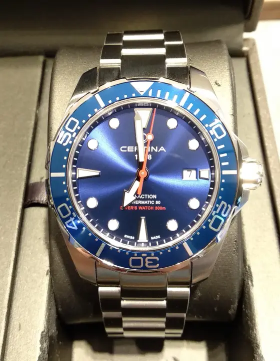 certina ds action diver powermatic 80 blue
