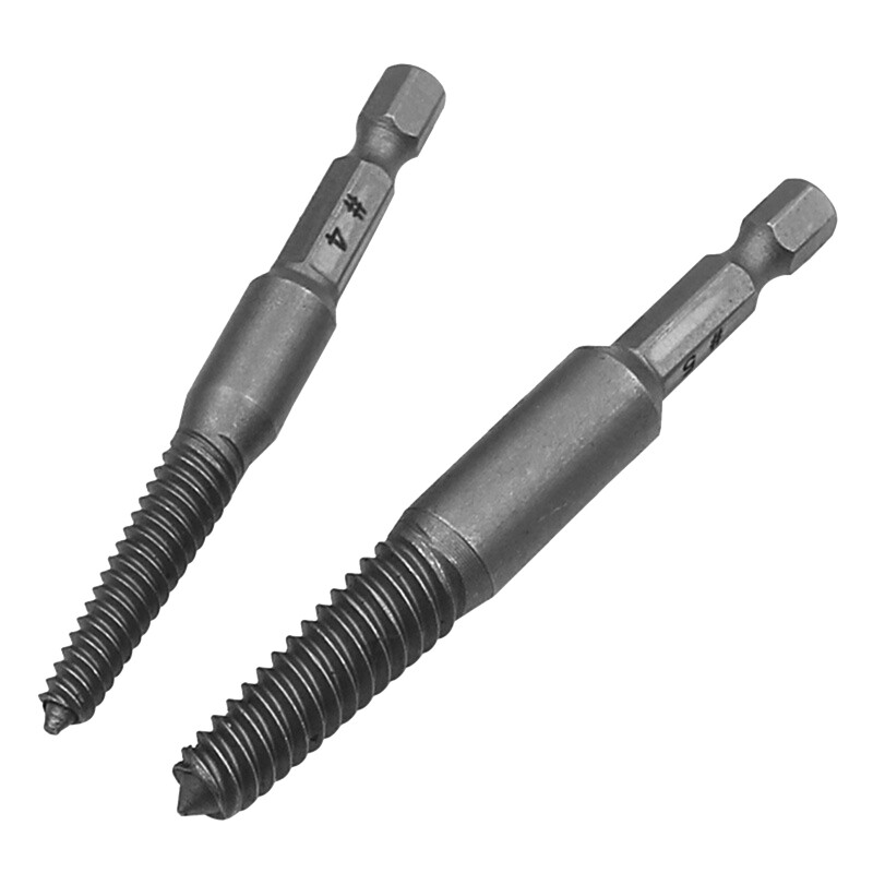 5 Pieces Hex Shank Broken Screwdriver Extractor Set Portable Spiral Flute Bolt Extractor Set for Removing Stripped Screw