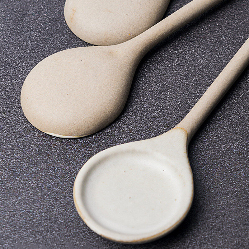 OMK Japanese Style Handmade Ceramic coffee spoon