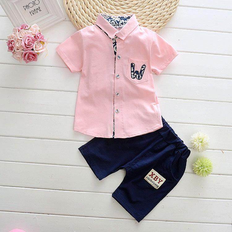 Baby Boys 2019 Summer Clothing 2pc Short Sleeve Star T-shirt+Shorts Cotton Sets