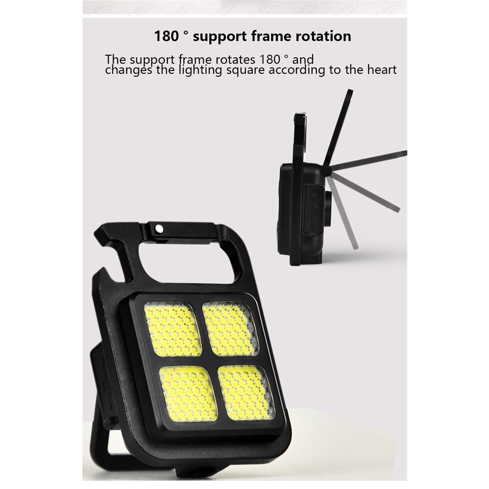 Flashlight Usb Rechargeable Torch Light Keychain Led Working Lamp Highlight Cob Light Outdoor Camping Lighting Light