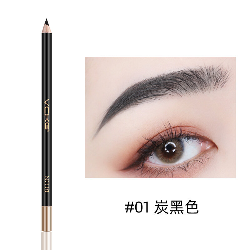 1pcs Eyebrow Pencil With Pencil Sharpener Long-lasting Waterproof Smudge-proof Easy To Color