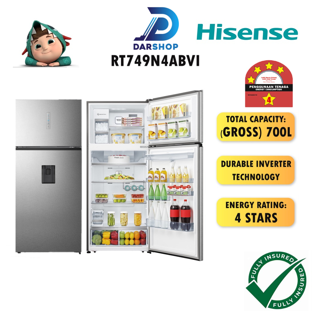 Hisense Refrigerator 2 Door Inverter 700L Fridge With Cold Water