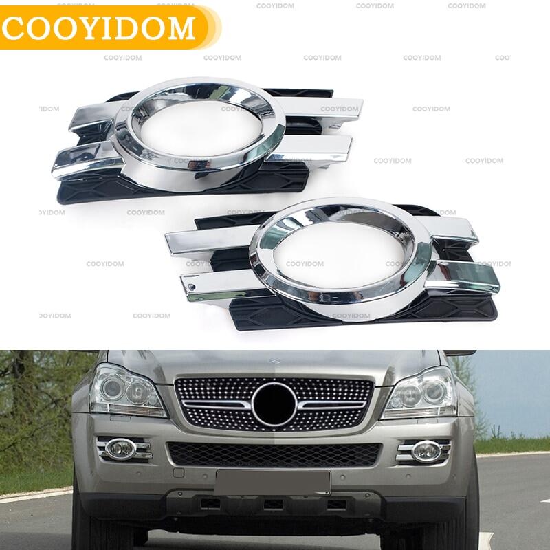 Car front bumper fog light grill fog lamp grill frame panel cover for mercedes x164 gl320 gl450 2007-2009 1648800724 1648800824