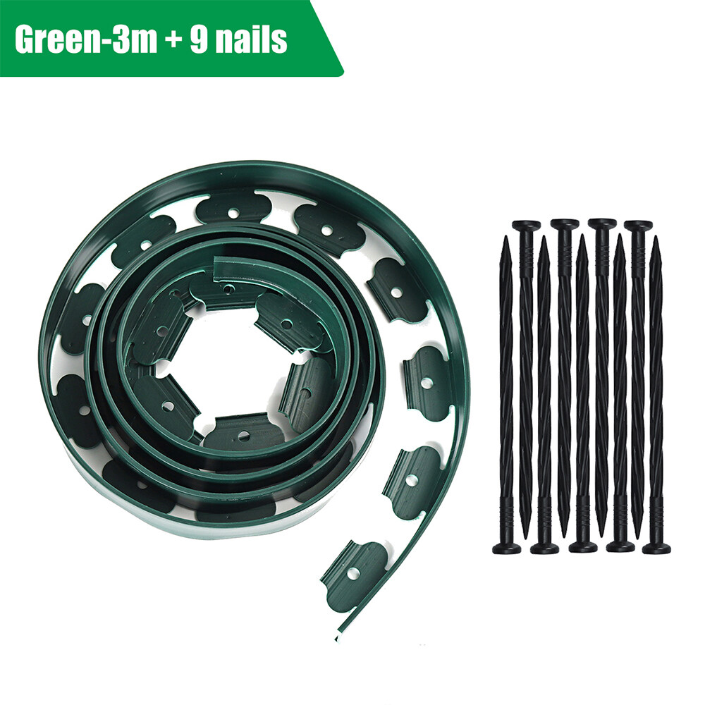 3/5/6/10m Garden Edging Border Garden Soil Barrier PE Material Bendable