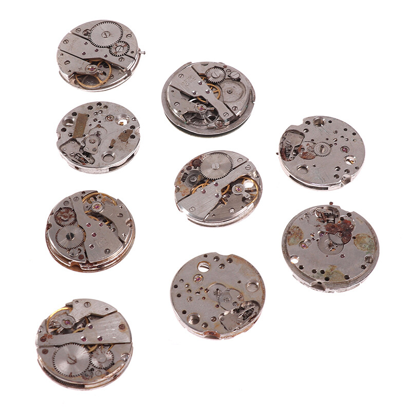 Family Steampunk Old Watch Movement Parts Gears Cogs Wheels Assorted Art DIY
