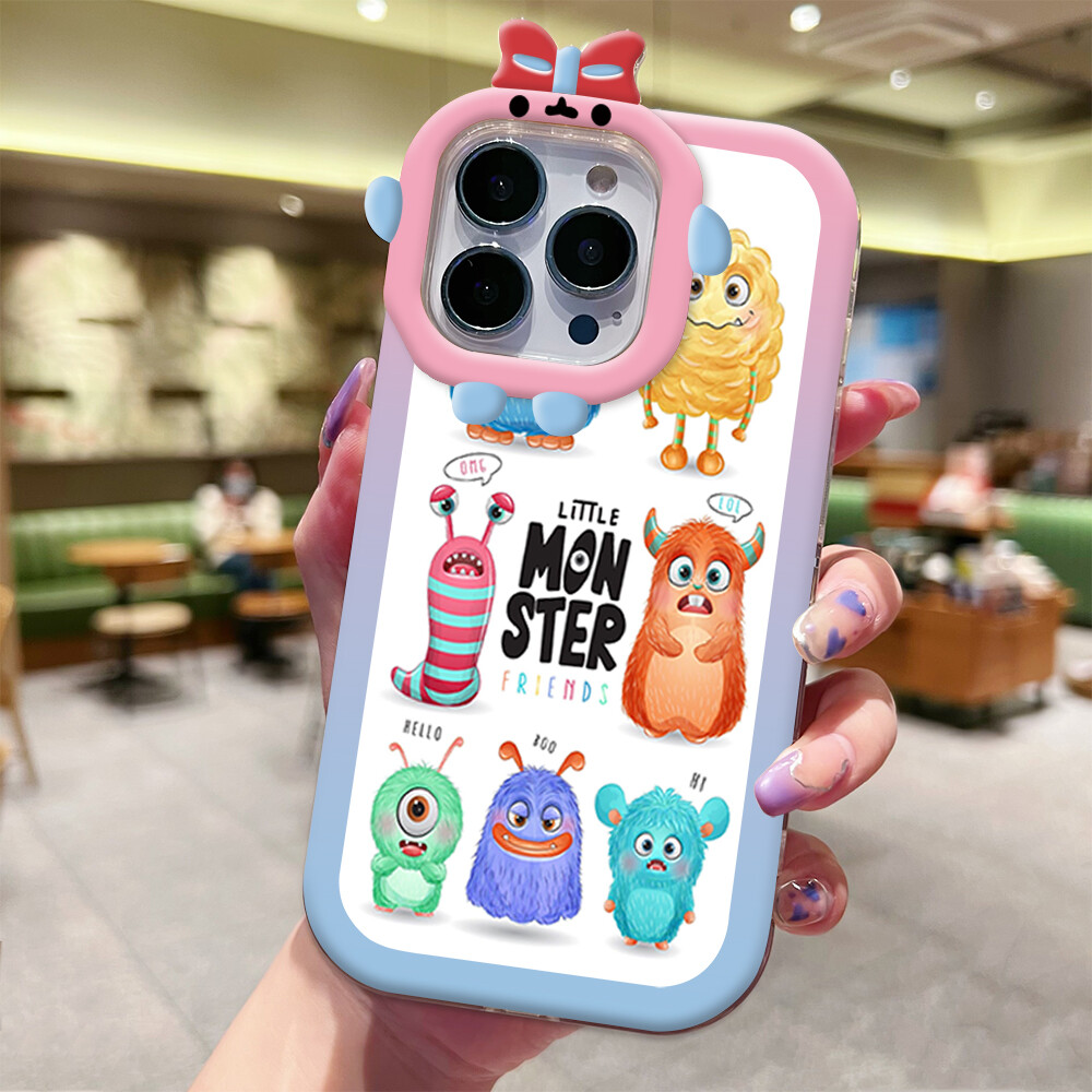 Hontinga Casing Case For Xiaomi Redmi Note 9 Pro Note 9S Note9 9T note9s Case Cute Monster Soft Silicone Full Cover Shockproof Rubber Cases Back Cover Phone Casing Softcase For Girls