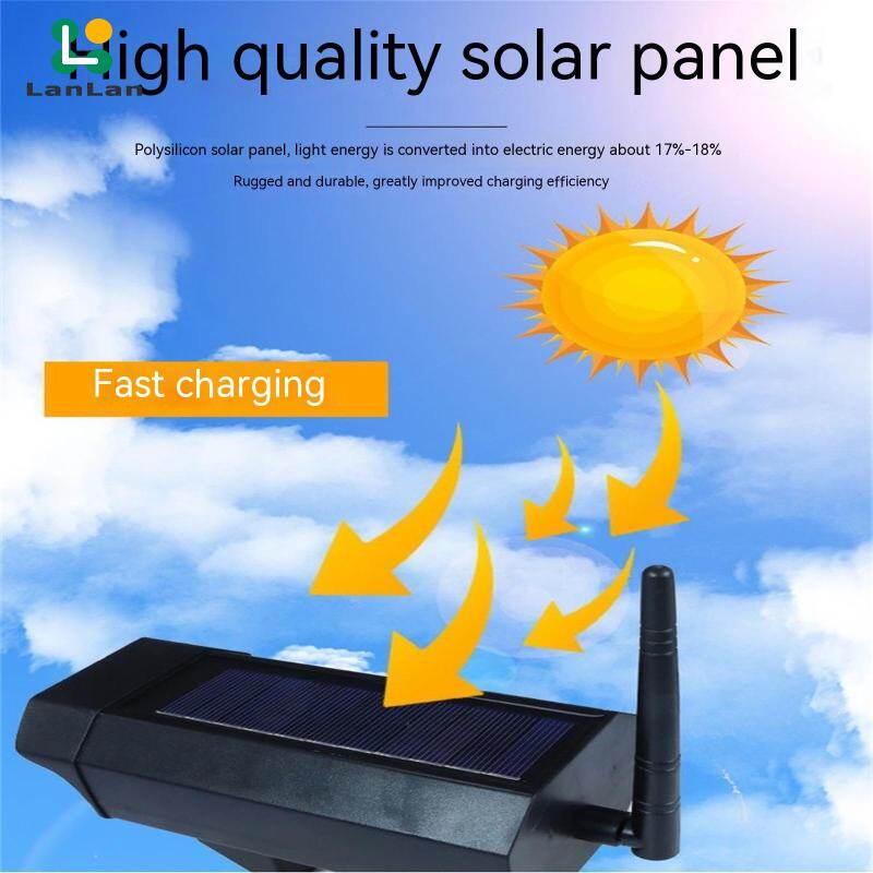LanLan 42led Solar Security Light Motion Sensor Simulation Outdoor Fake Camera Rural Garden Wall Lamp Waterproof