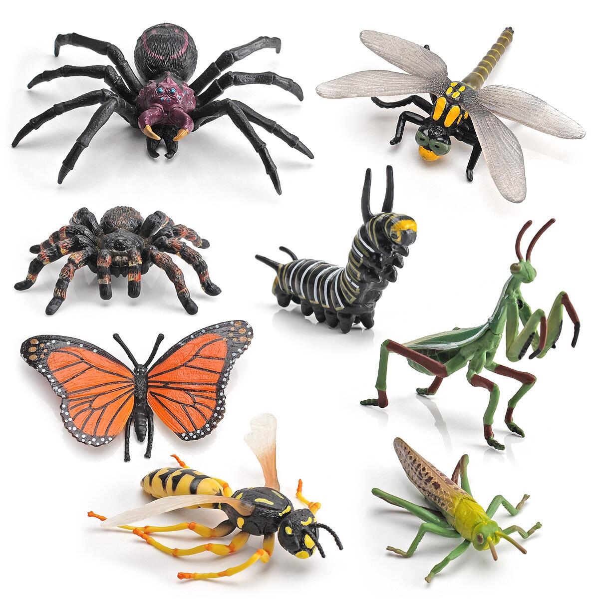 8pcs Pack Bug Toys Fake Plastic Insects Figures toy for Kids 3