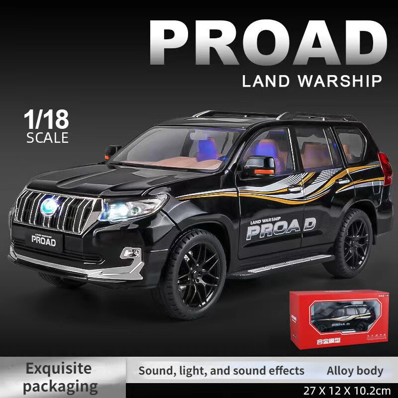 1: 18 Toyota Prado Metal Die Casting Car Model Simulation Collection kids Car Toys Boy Toys Off road Vehicle